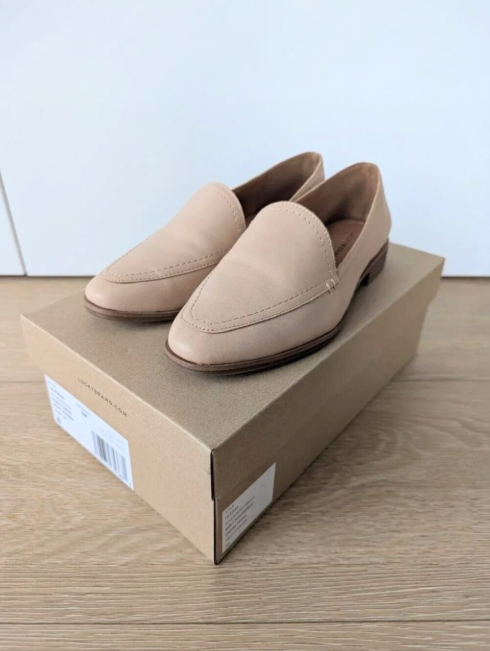 Lucky Brand Fiana Leather Loafers – Dusty Sand Beige, Women's 6